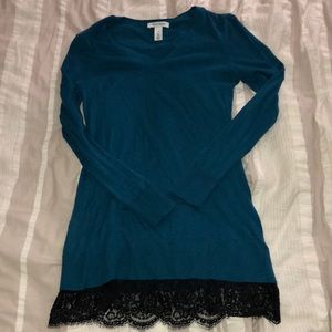 WHBM Lace Hem Sweater